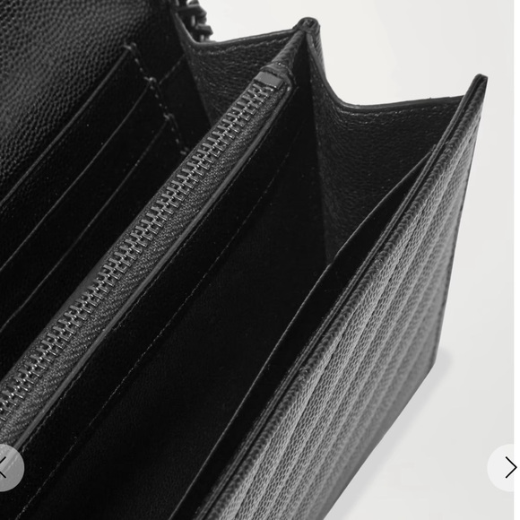 Yves Saint Laurent Monogram Large Wallet on Chain, Grained Leather - Picture 11 of 14